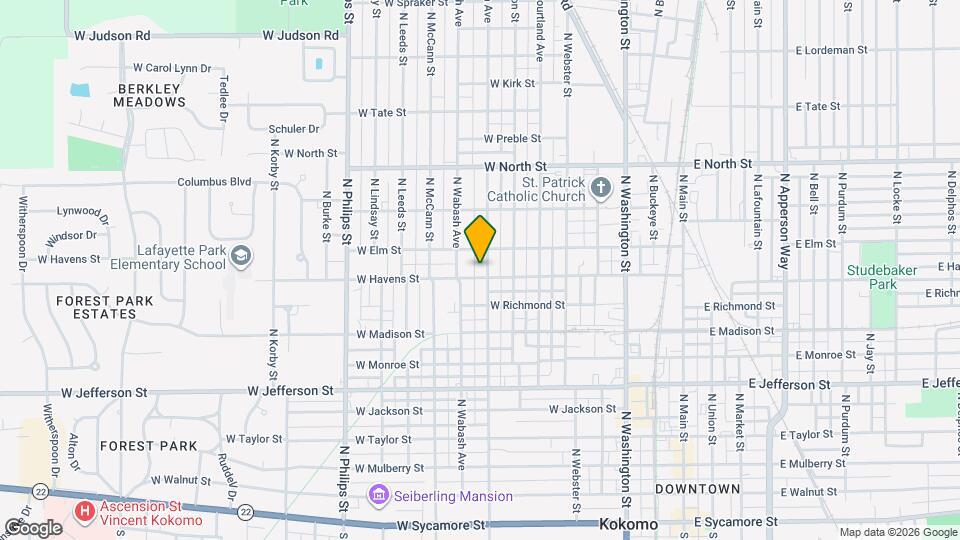 1005 N Indiana Ave Mapa y Detalles de la Ubicación