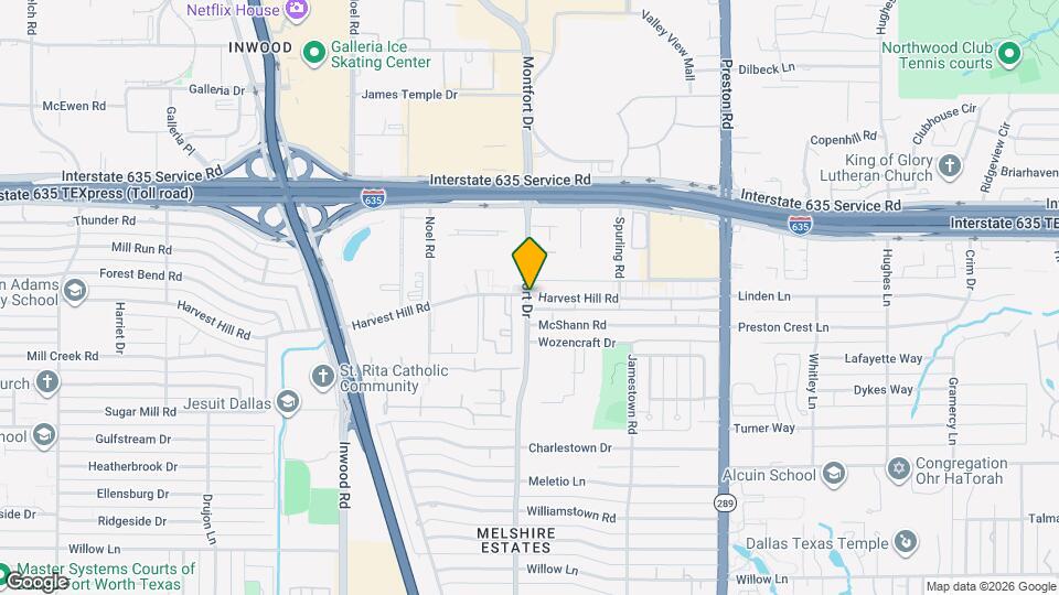 5603 Harvest Hill Rd Map and Location Details