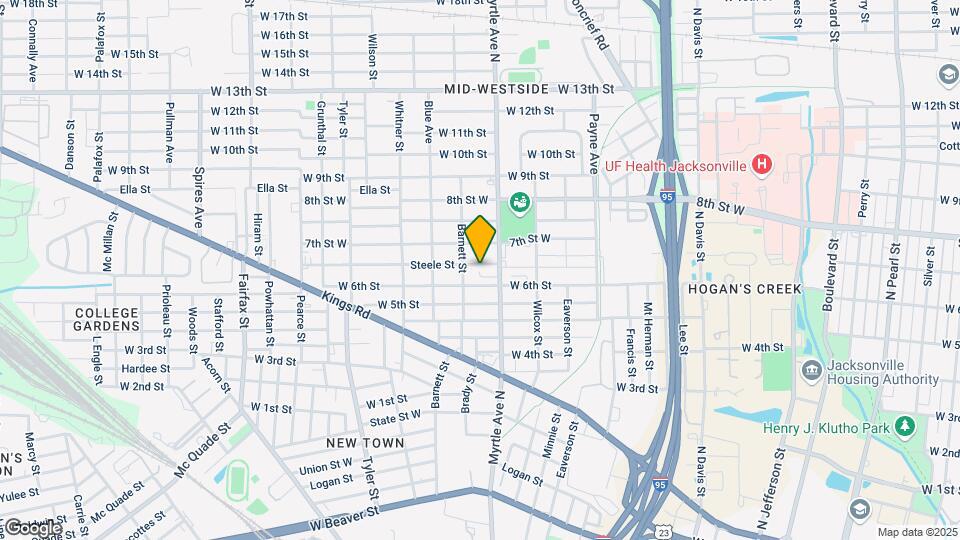 1332 Steele St Map and Location Details