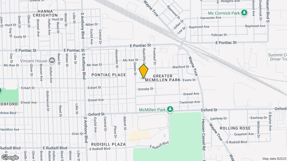 2501 Evans St Map and Location Details