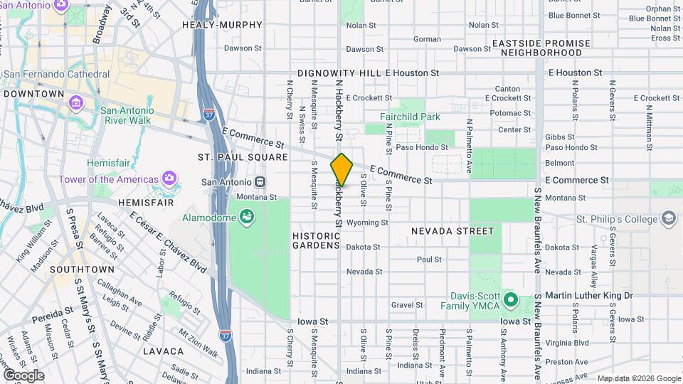 226 S Hackberry St Map and Location Details