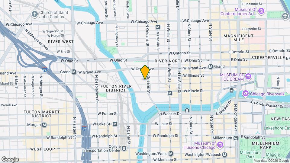 350 W Hubbard St Map and Location Details