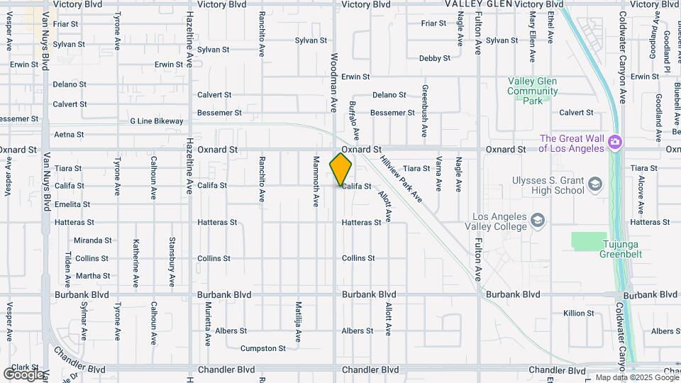 5854 Woodman Ave Map and Location Details