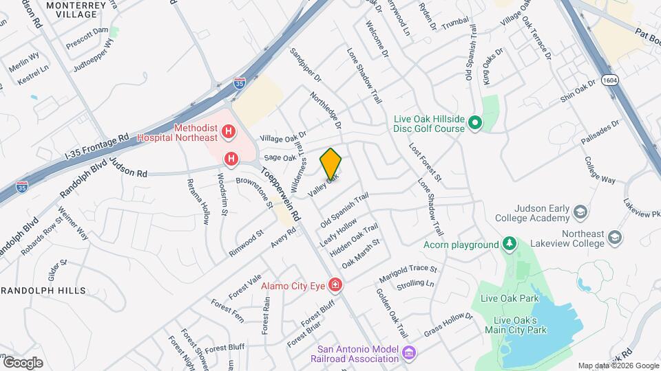 7526 Valley Oak Map and Location Details