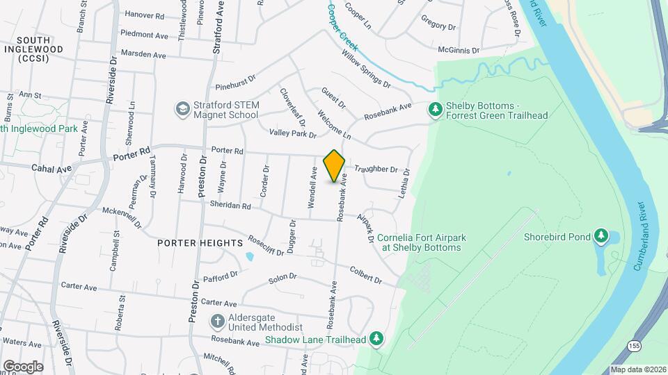 1510 Rosebank Ave Map and Location Details