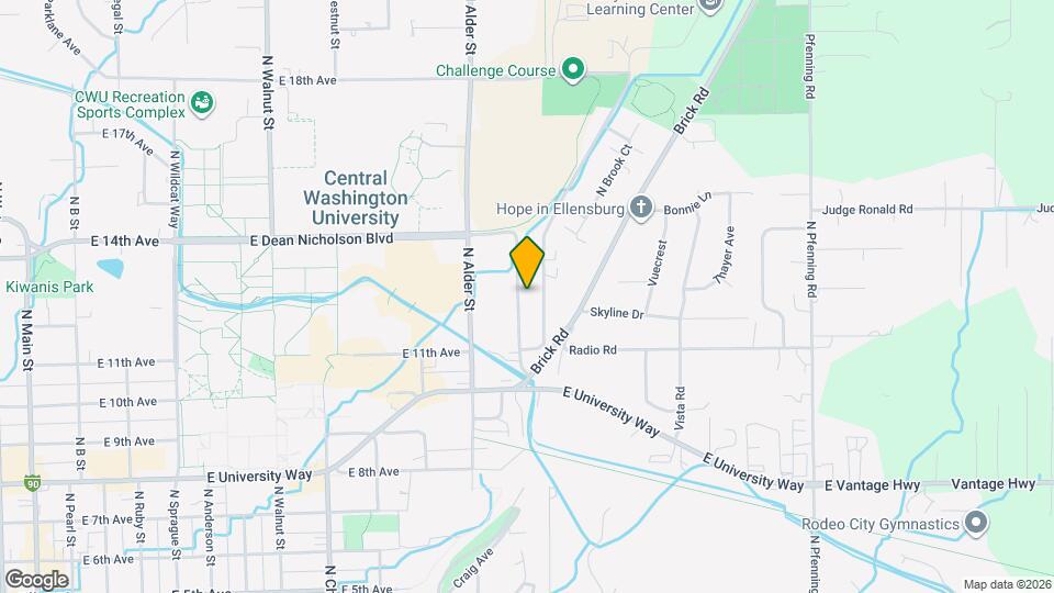 1202 N Willow St Map and Location Details