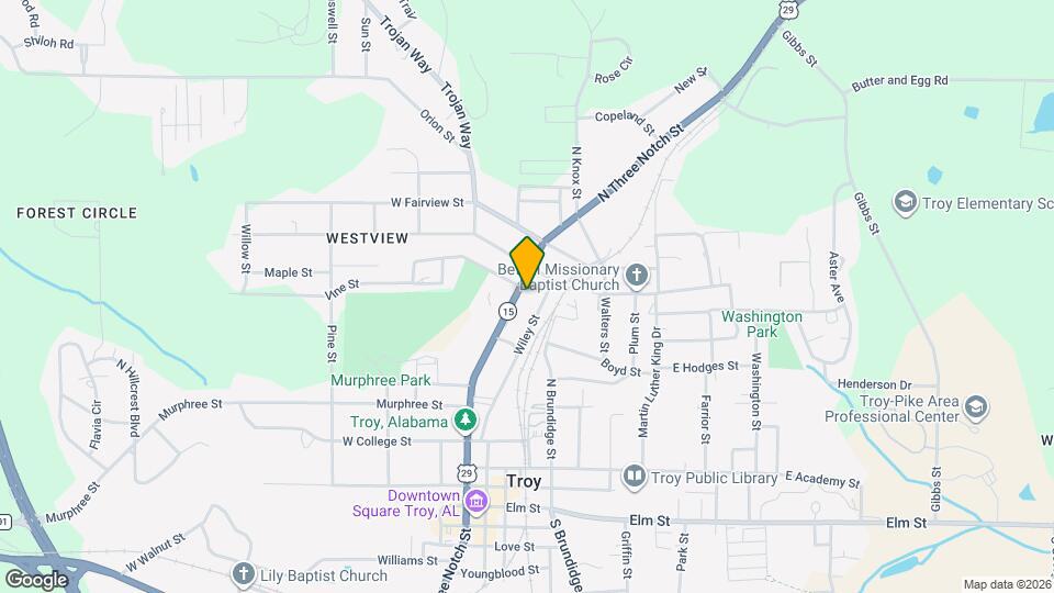 719 N Three Notch St Map and Location Details