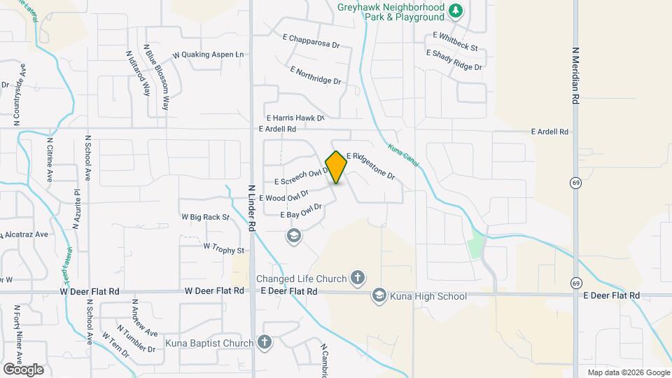 1916 N Duck Hawk Ave Map and Location Details