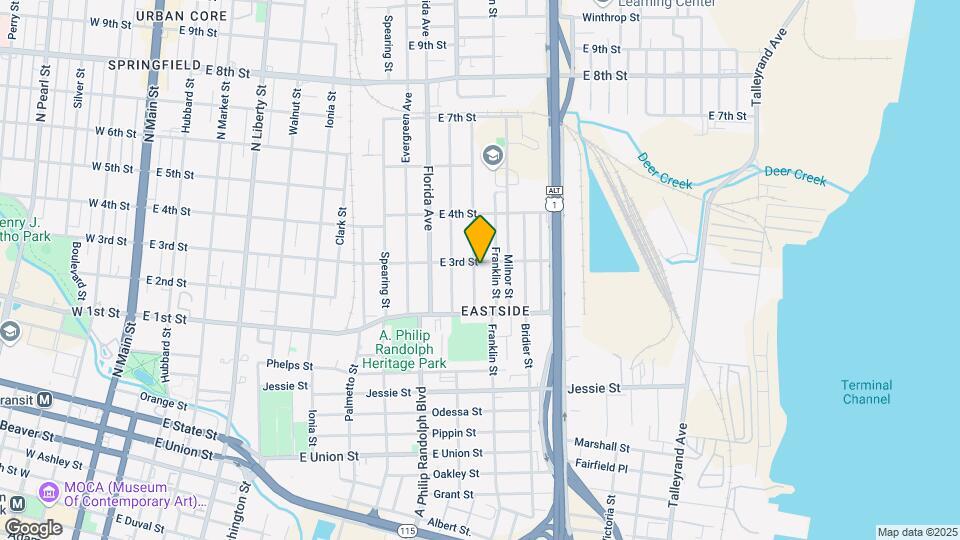1225 Harrison St Map and Location Details