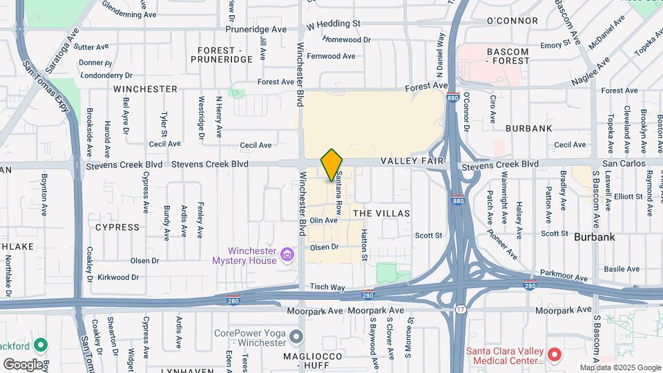 333 Santana Row Map and Location Details