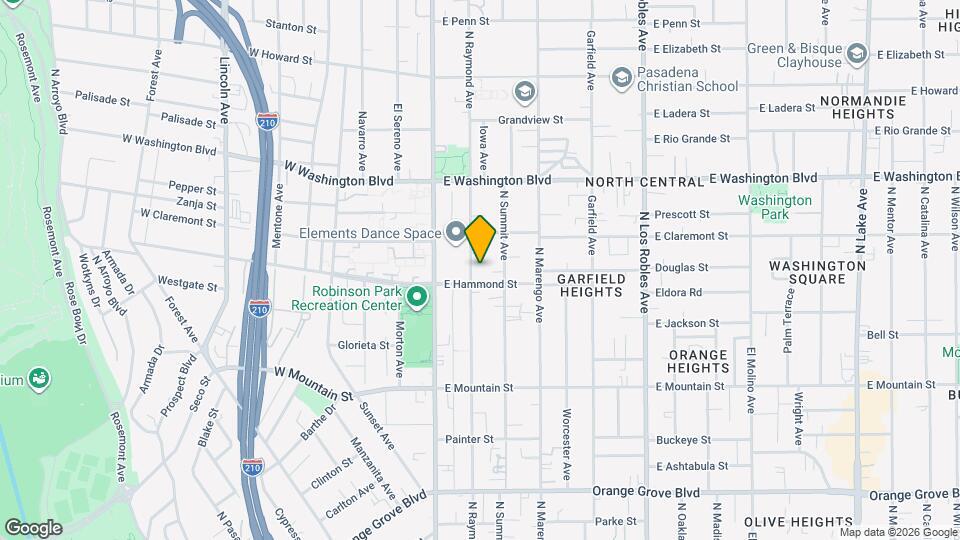 1160 N Raymond Ave, Unit 1 Map and Location Details