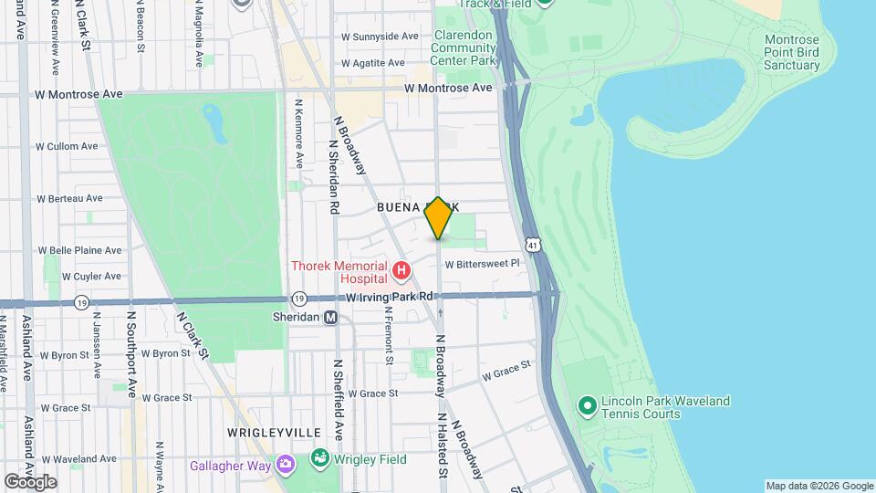 4114 N Clarendon Ave Mapa y Detalles de la Ubicación