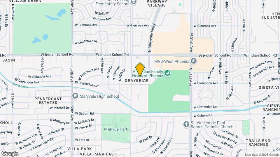 3810 N Maryvale Pkwy Mapa y Detalles de la Ubicación