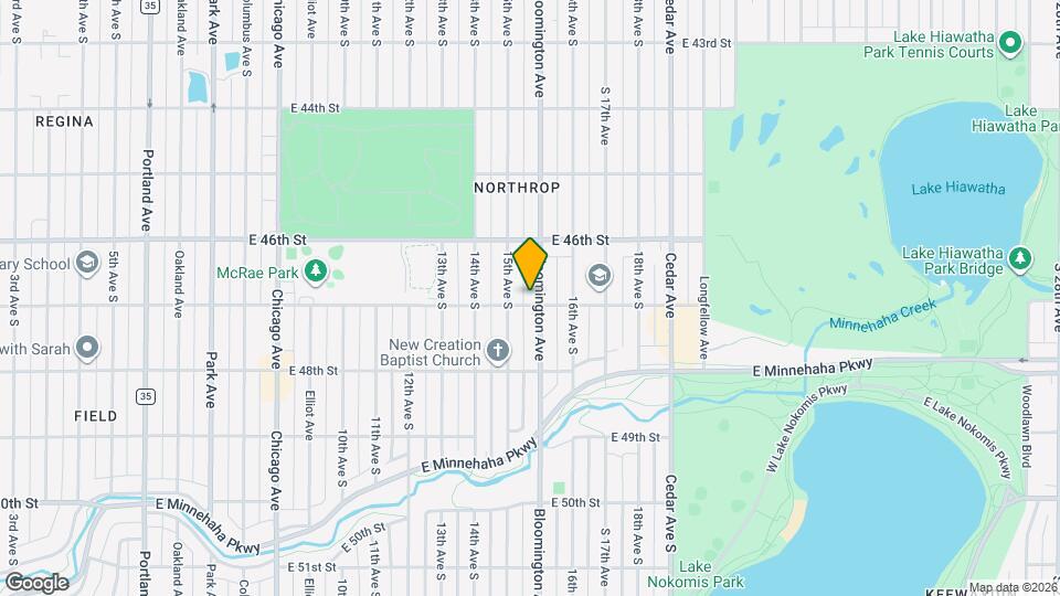 4642 Bloomington Ave Map and Location Details