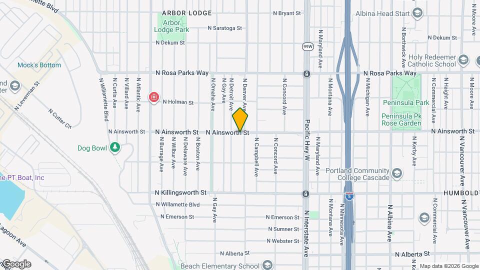 5937 N Denver Ave Map and Location Details