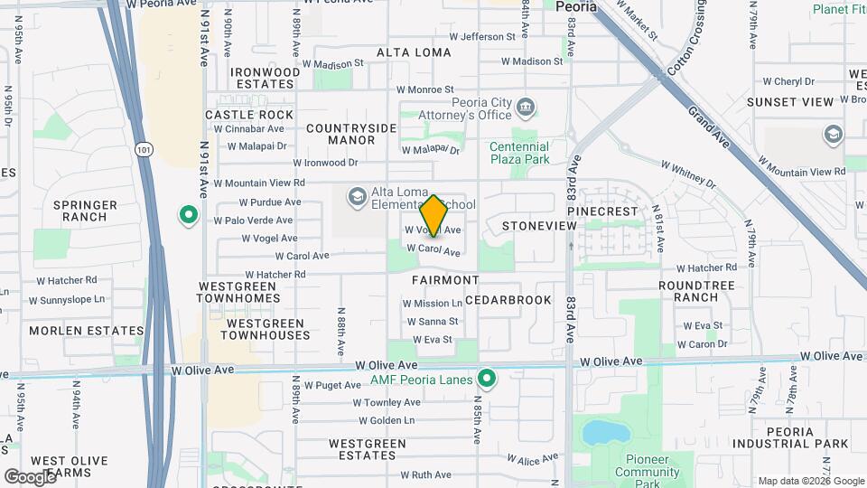 8556 W Carol Ave Map and Location Details
