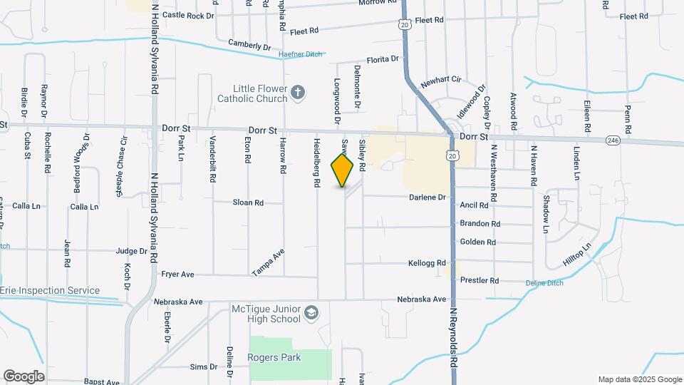 1025 Sawyer Rd Map and Location Details