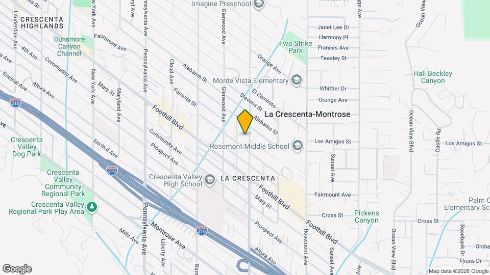 4629 1/2 La Crescenta Ave Mapa y Detalles de la Ubicación