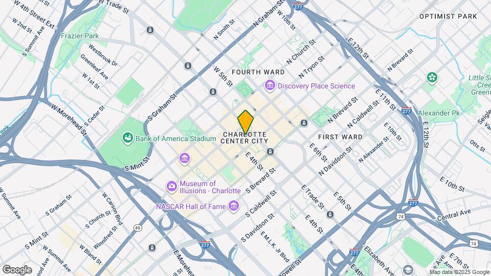 101 S Tryon St Mapa y Detalles de la Ubicación