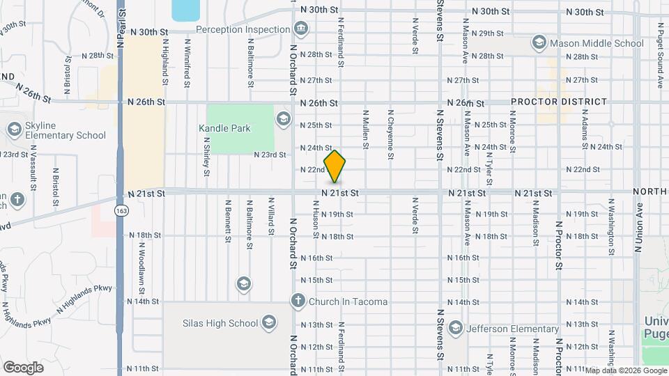 2102 N Ferdinand St Mapa y Detalles de la Ubicación