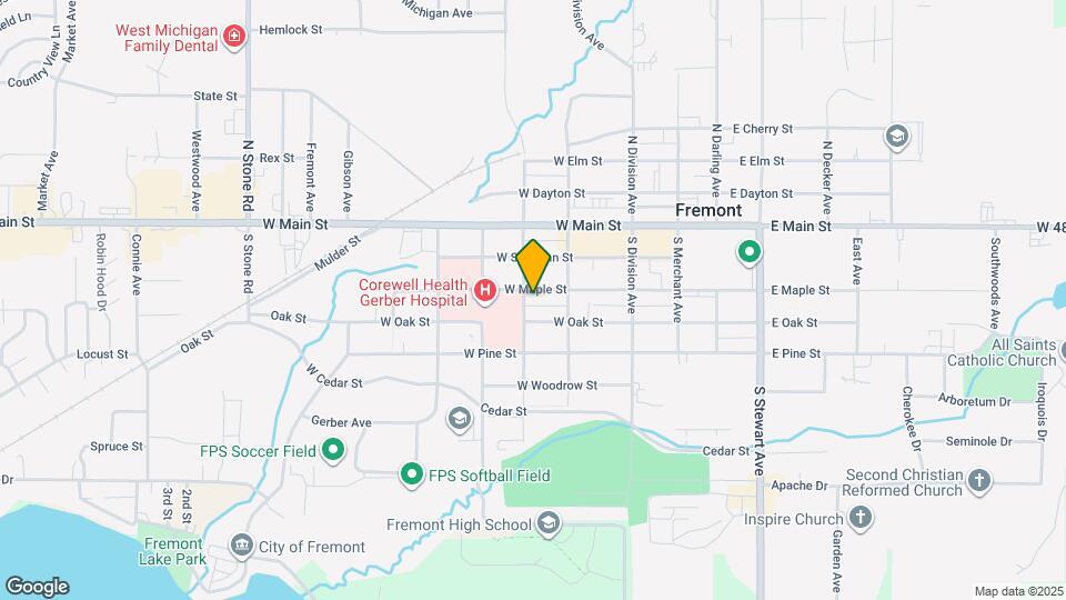 134 W Maple St-Unit -1 Map and Location Details