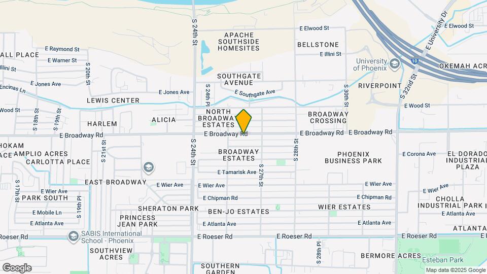 2527 E Broadway Rd Map and Location Details