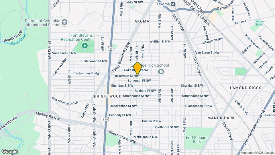 718 Tuckerman St NW, Unit Basement Map and Location Details