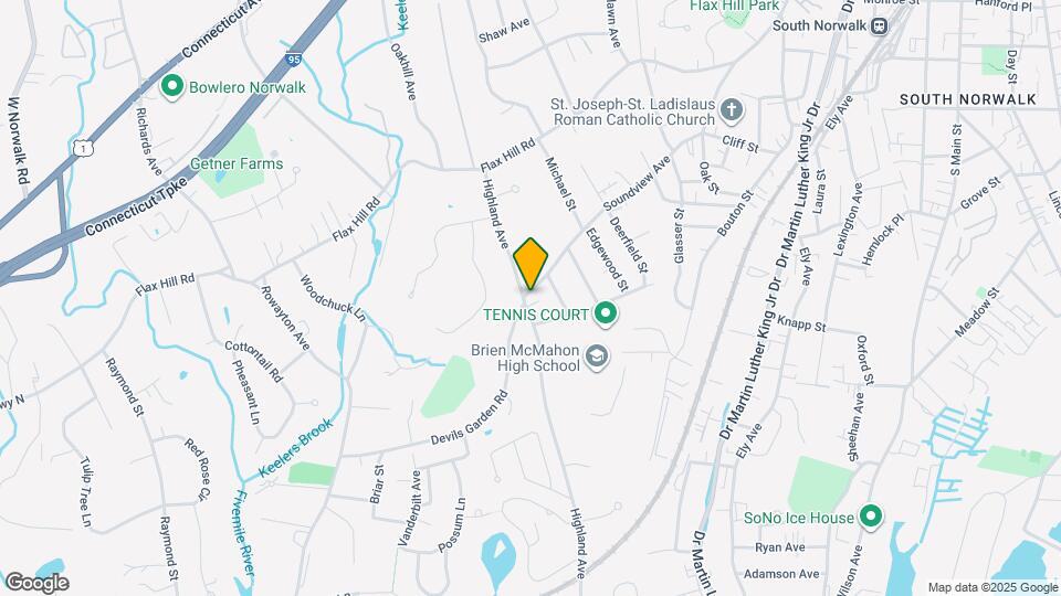 354 Highland Ave Map and Location Details