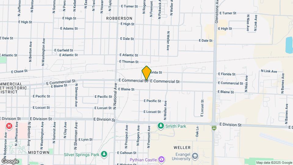 1360 E Commercial St Map and Location Details
