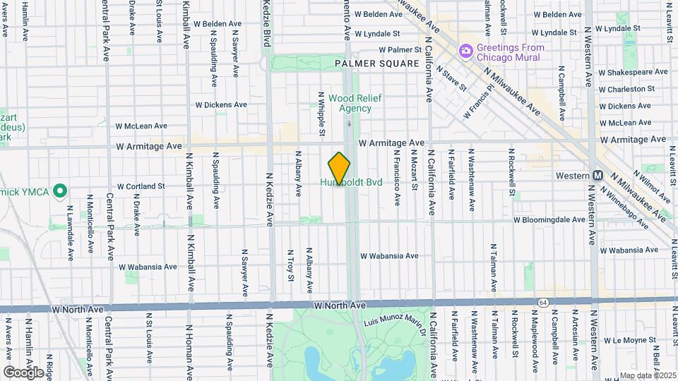 1850-1854 N Humboldt Blvd Map and Location Details