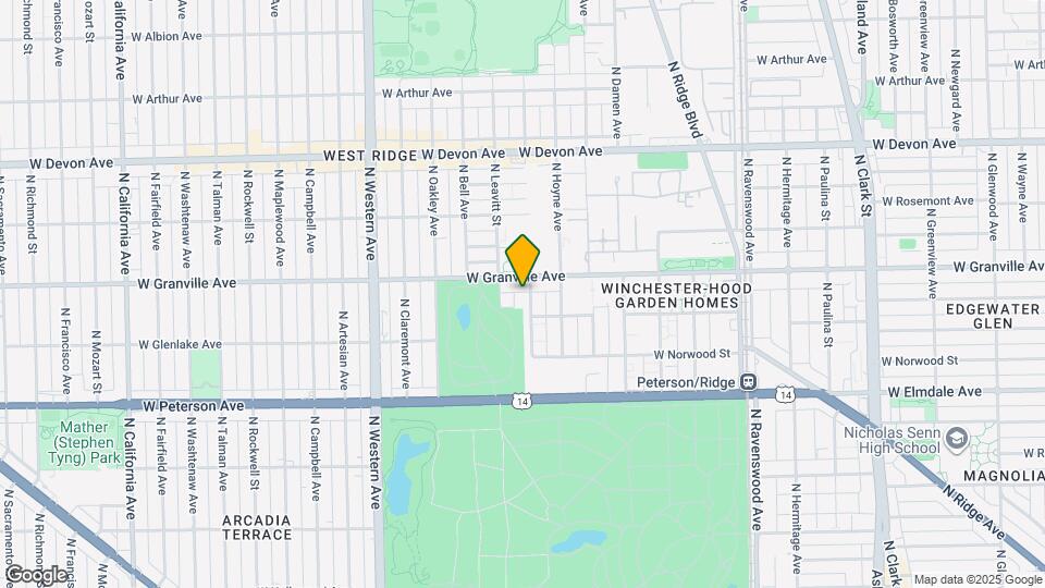 6164 N Hamilton Ave Map and Location Details