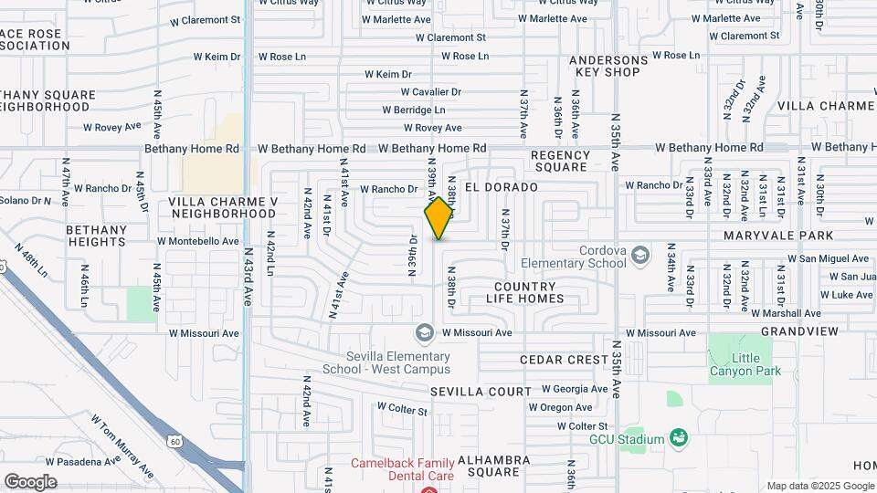 5657 N 39th Ave Map and Location Details