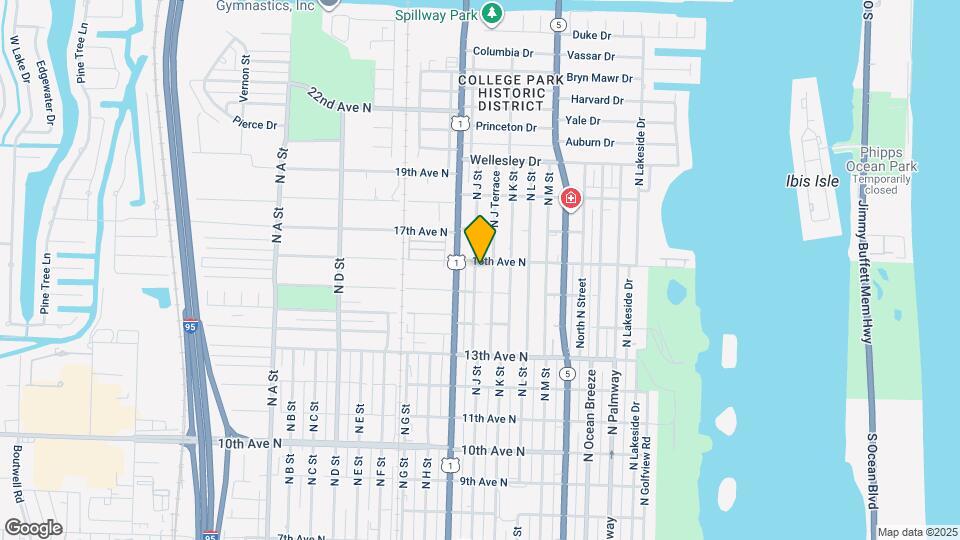 1522 N J St, Unit A1 Map and Location Details
