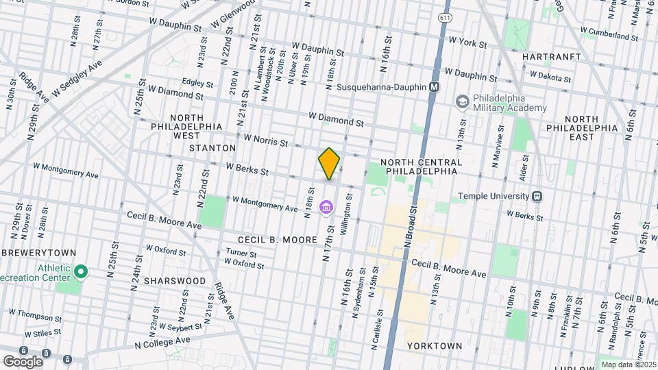 1851 N Bouvier St Mapa y Detalles de la Ubicación