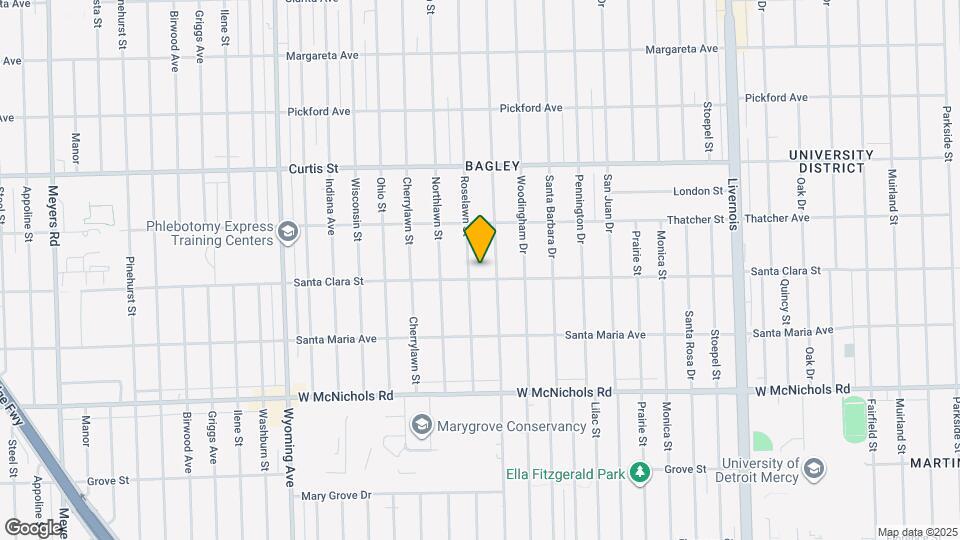 17512 Roselawn St Map and Location Details