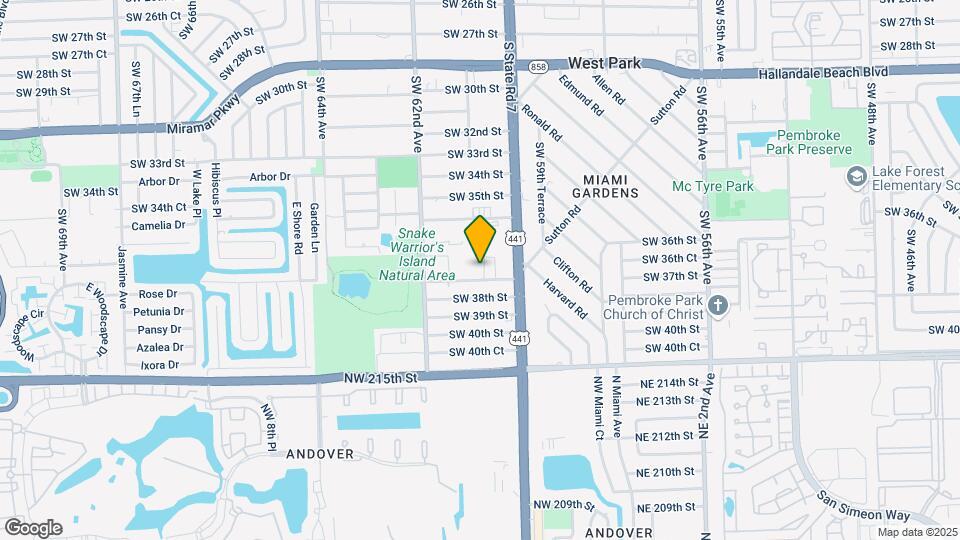 6035 SW 37th St Map and Location Details