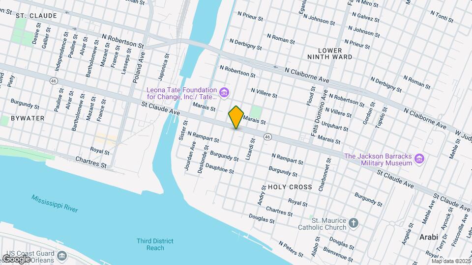 5000 St Claude St Map and Location Details