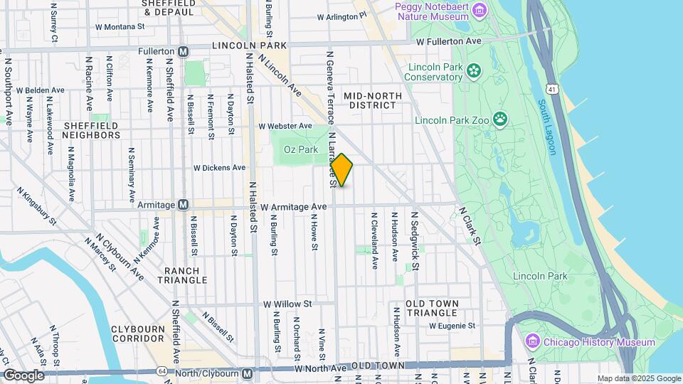2029 N Larrabee St Map and Location Details
