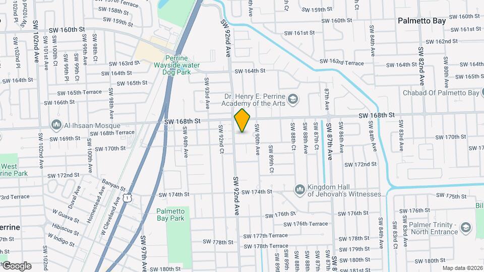 9140 SW 169th Terrace Map and Location Details