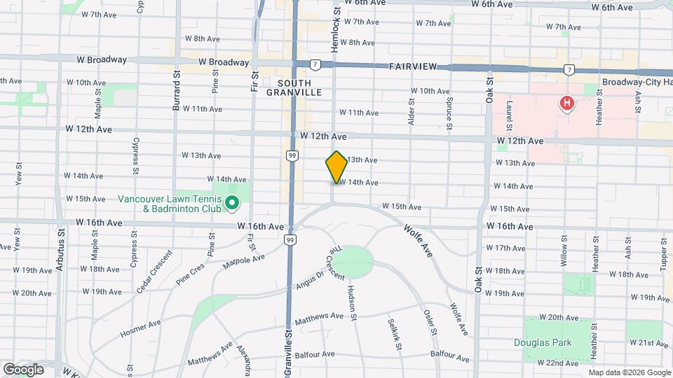 1390 W 14th Ave Map and Location Details