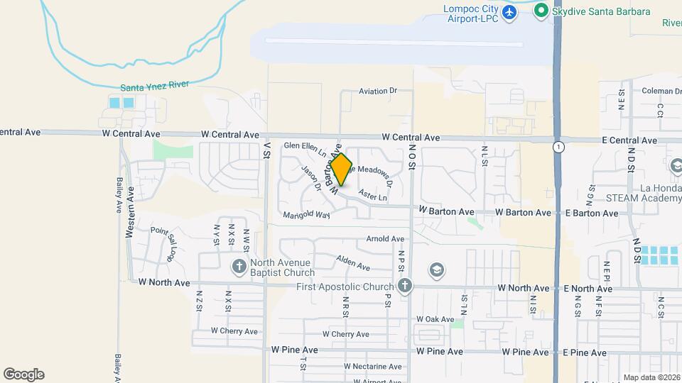 1117 W Barton Ave Map and Location Details