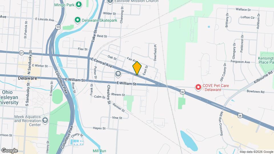 360 E Central Ave Map and Location Details