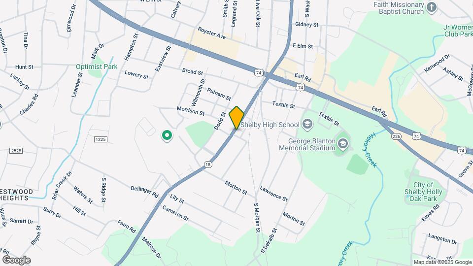 1117 Lafayette St Map and Location Details