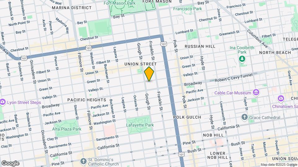 1765 Vallejo St Map and Location Details