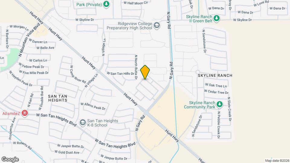 1851 W Desert Canyon Dr Map and Location Details