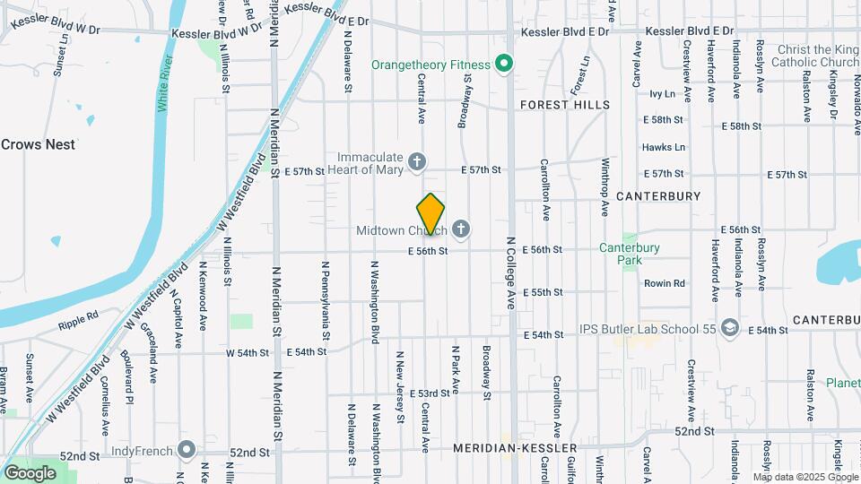 5609 Central Ave Map and Location Details