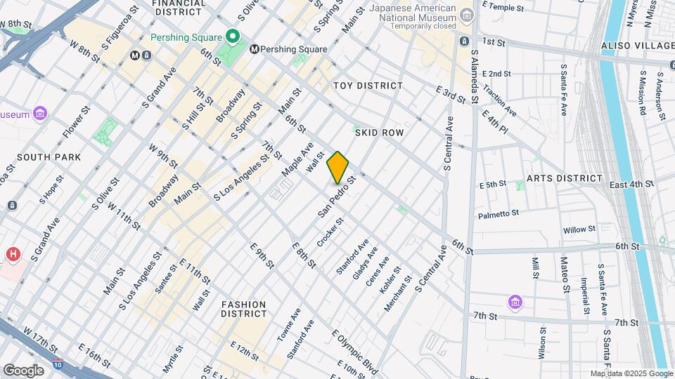 647 San Pedro St Map and Location Details