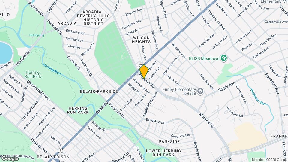 4217 Moravia Rd Map and Location Details