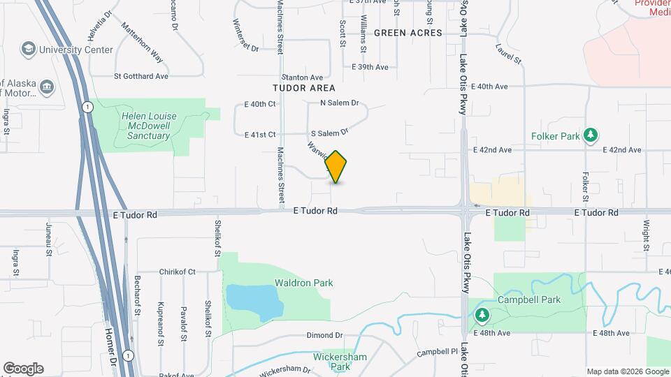1869 E Tudor Rd Map and Location Details