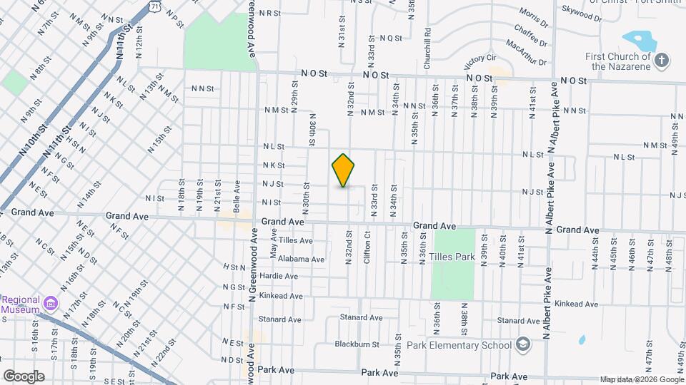 1117 N 32nd St Map and Location Details